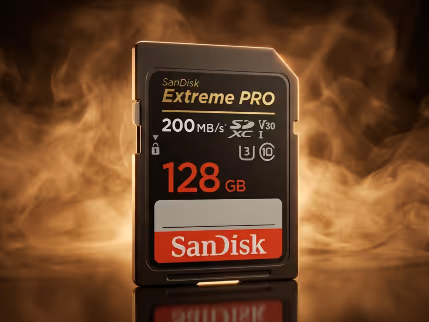 SanDisk 128GB Extreme PRO UHS-I SDXC 200 MB/s SD Card - Image 1
